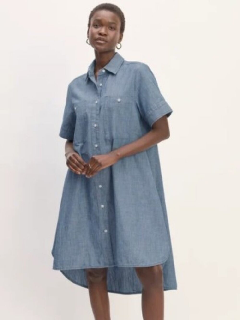 NWT EVERLANE The Daytripper Dress - Ivy Blue ReChambray Extra Small